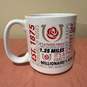 Kentucky Derby Mug w/ Red and Gold Accents Churchill Downs Officially Licensed
